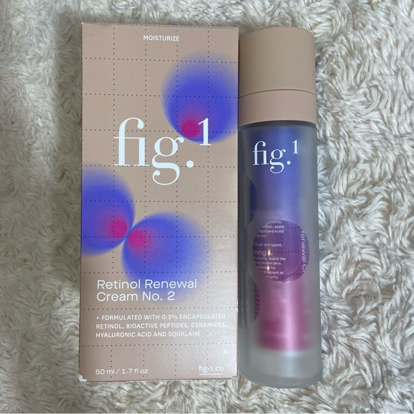 NEW fig. 1 Retinol Renewal Cream No. 2 Refillable Glass Pump Packaging - Picture 1 of 7